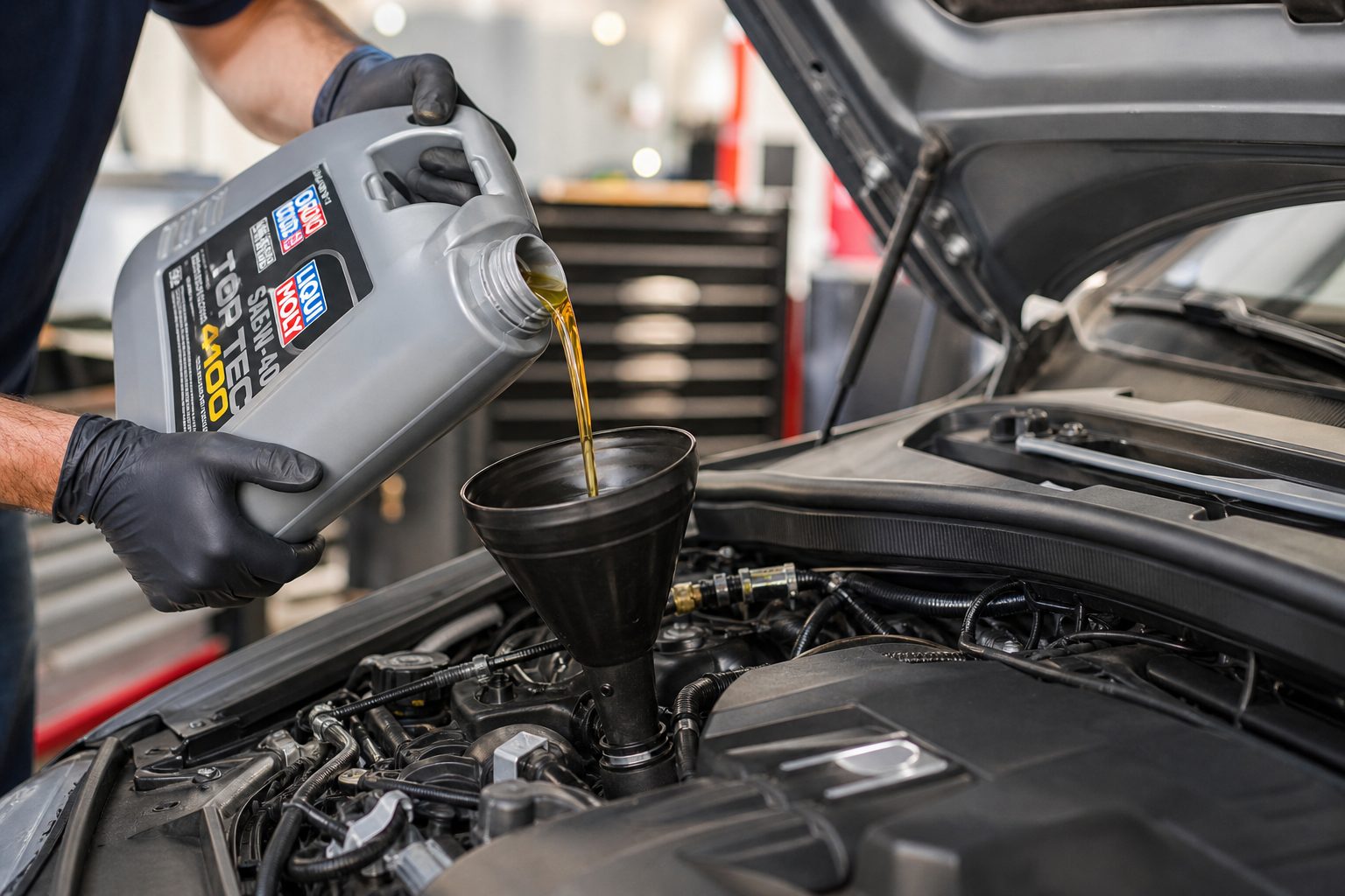 Oil change service at Blue Ridge Automotive