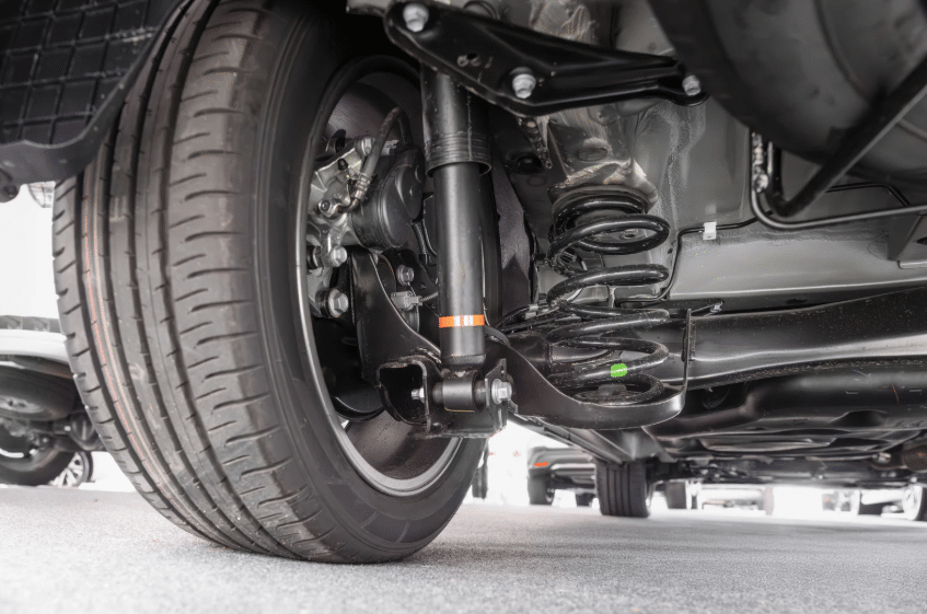 Blue Ridge Automotive | How Driving in a Stop-and-Go Traffic Affects Your Car Rear wheel suspension and shock absorber system for improved comfort in stop and go traffic.
